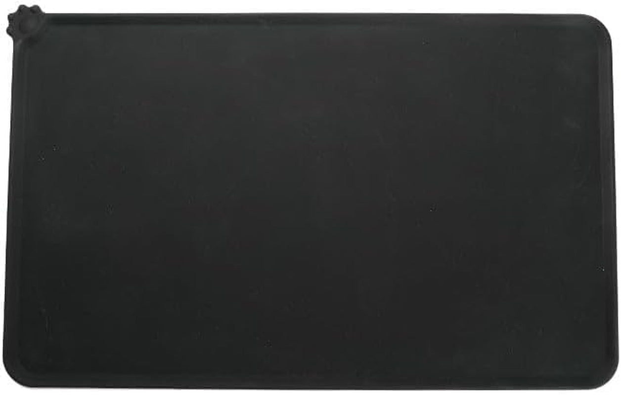 100% Waterproof Dog Food Mat, Raised Edges Silicone Pet Feeding Placemat for Cat, Dogs, Pet Bowls, High Lipped Tray Prevents Water Spills, Food on Floor, Dishwasher Safe, 18X12, Pink