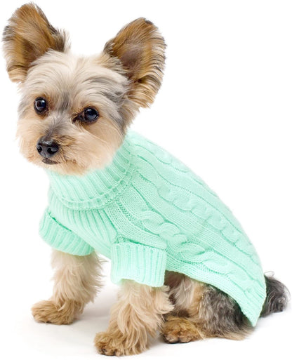 Turtleneck Dog Sweater Mint Size #08